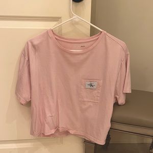 Calvin Klein Crop Pocketed Shirt